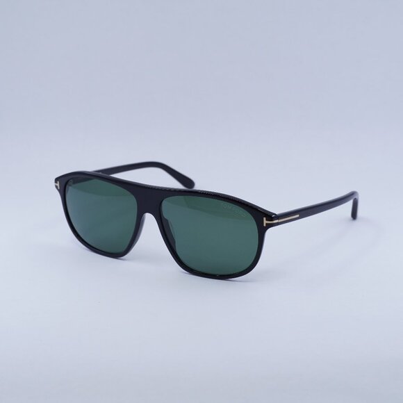 🕶️ New Tom Ford Prescott FT1027 01R Polarized Sunglasses - Shiny Black Frame